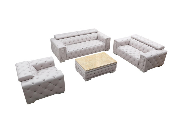 Couch Set Garnitur Polster Lieder Design Chesterfield Sofagarnitur 3+2+1 9914 Nei