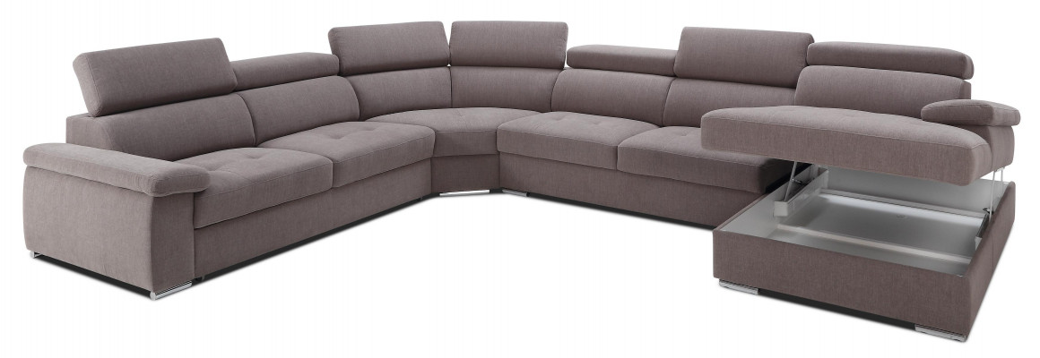 XXL Grouss Wunnlandschaft Wunnzëmmer Textil Sofa Polster Couchen Sofas Couch Nei