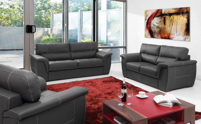 Lieder Design Canapé Polster Sëtz Garnitur Sofa Garnituren 3+1+1 Lieder Sofa Setzer