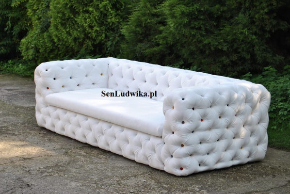XXL Design Sofa Canapé Polster 4 Sëtzer Englesch Chesterfield Samt Sofas Canapéen