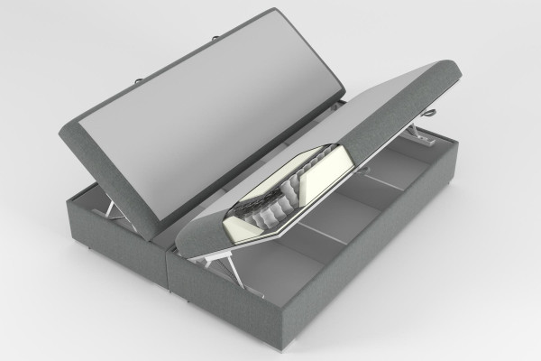 Boxspring-Bett Hotel Duebel Chesterfield Luxusbetter Polsterkëschte Funktioun