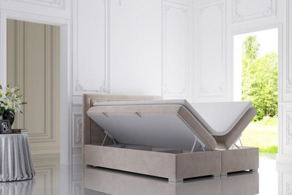 Schlofkummer Chesterfield Boxspringbett Duebel Better Polster Këscht Funktioun
