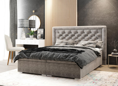Schlofkummer Chesterfield Boxspringbett Duebel Better Polster Këscht Funktioun