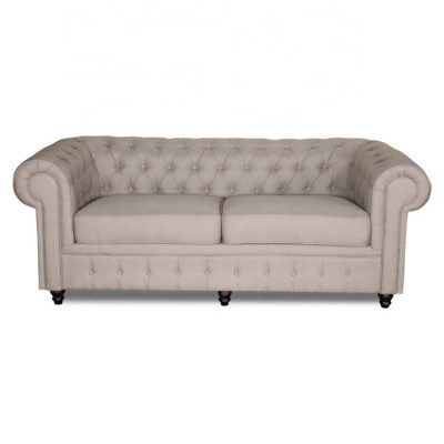 jvmoebel ® - Textil Sofa Canapé - Beige Polster Dräisëtzer Canapé Garnitur Dräier