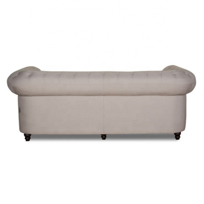 jvmoebel ® - Textil Sofa Canapé - Beige Polster Dräisëtzer Canapé Garnitur Dräier