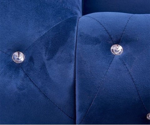 Klassesch Ledercouch - Blo Chesterfield Stoff Sofa 2 Sëtzer Textil jvmoebel®