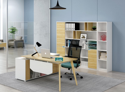 Eckschreibtisch Aarbecht Schreif Büro Dësch Klass Designer Miwwelen Dëscher 2tlg. nei