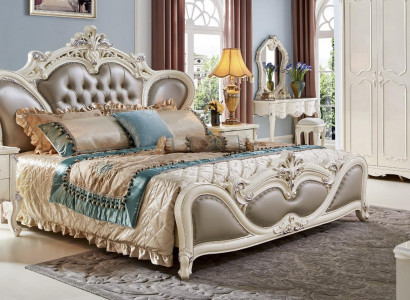 Bett Këssen Design Luxus Duebel Vollholz Better Schlof Zëmmer Chesterfield