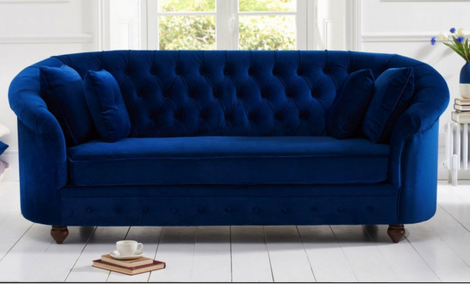 jvmoebel ® - Lieder Sofa Couch - Royal Blo Polster Drësëtzeger Couch Garnitur