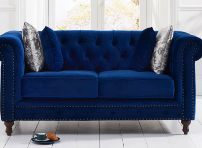 Chesterfield Sofa Canapé Polster Stoff Lieder Canapéë Polster Garnitur 2 Sëtzer