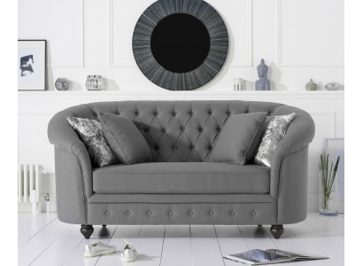 Klassesch Textil Couch - Gro Chesterfield Stoff Sofa 2 Sëtzer Nei jvmoebel ®