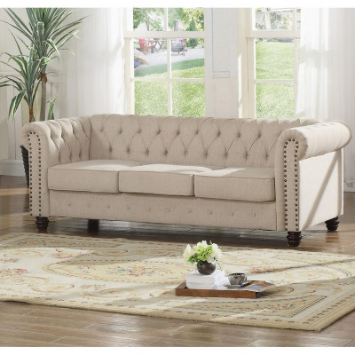 Chesterfield Canapé Sofa Gepolstert Stoff Lieder Canapéen Gepolstert Garnitur 3 Sëtzer