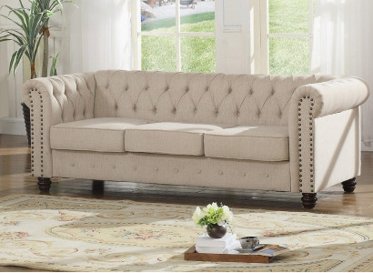 Chesterfield Canapé Sofa Gepolstert Stoff Lieder Canapéen Gepolstert Garnitur 3 Sëtzer