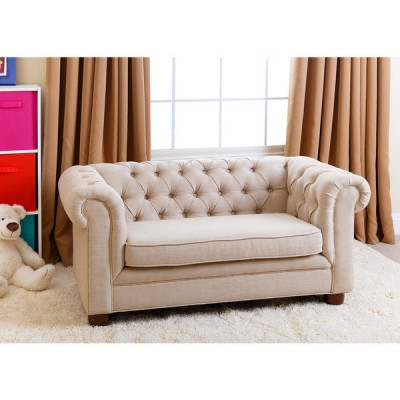 Landhaus Zweisitzer - Chesterfield Sofa Sëtz Gemittlech Couch Stoff jvmoebel ®