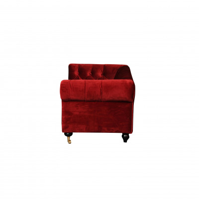 Roude Barock Sofa Couch - Chesterfield Stoff 2 Sëtzer Lieder Textil jvmoebel ® NEI