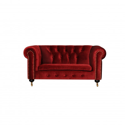 Roude Barock Sofa Couch - Chesterfield Stoff 2 Sëtzer Lieder Textil jvmoebel ® NEI