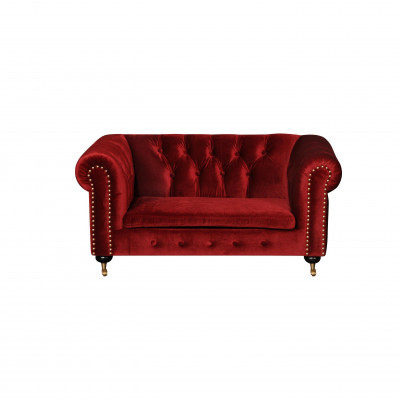 Roude Barock Sofa Couch - Chesterfield Stoff 2 Sëtzer Lieder Textil jvmoebel ® NEI