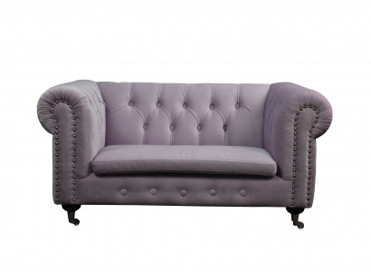 Chesterfield 2-Sëtzer Klassesch Luxus Barock Rokoko Canapé Textil Lieder Couch