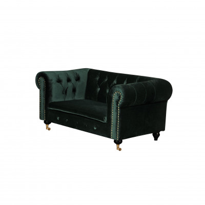 Chesterfield 2 Sëtzer Klassesch Luxus Barock Rokoko Sofa Textil Lieder Canapé