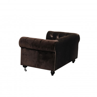jvmoebel ® - Lieder Sofa Canapé  Royal Braun Polster Zwëschesëtz Canapé Garnitur Nei
