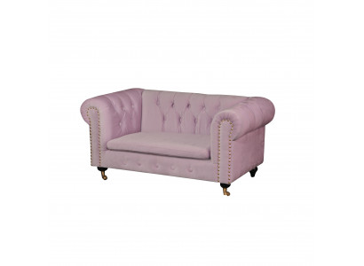jvmoebel ® Lieder Sofa Canapé - Design Polster Dräisëtzer Canapé Garnitur Rosa Nei