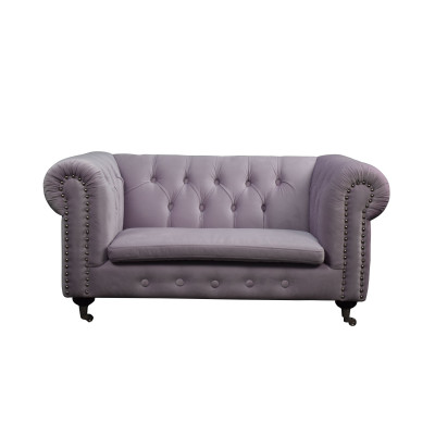 Chesterfield 2-Sëtzer Klassesch Luxus Barock Rokoko Sofa Textil Lieder Canapé