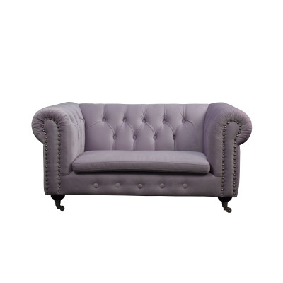Chesterfield 2-Sëtzer Klassesch Luxus Barock Rokoko Sofa Textil Lieder Canapé
