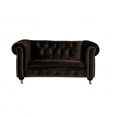 Chesterfield 2 Sëtz Klassesch Luxus Barock Rokoko Sofa Textil Lieder Couche