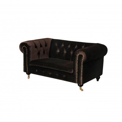 Chesterfield 2 Sëtz Klassesch Luxus Barock Rokoko Sofa Textil Lieder Couche