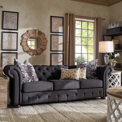 jvmoebel ® - Lieder Sofa Couch - Royal Gro Polster Drësëtzer Couch Garnitur Nei