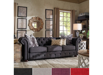 jvmoebel ® - Lieder Sofa Couch - Royal Gro Polster Drësëtzer Couch Garnitur Nei