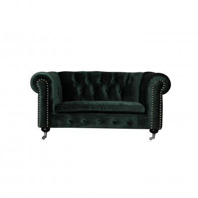 Chesterfield 2 Sëtzer Klassesch Luxus Barock Rokoko Sofa Textil Lieder Couch Nei