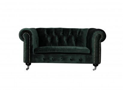 Chesterfield 2 Sëtzer Klassesch Luxus Barock Rokoko Sofa Textil Lieder Couch Nei