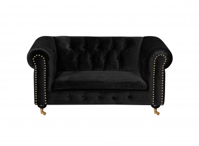 Chesterfield 2-Sëtzer Klassesch Luxus Barock Rokoko Sofa Textil Lieder Canapé