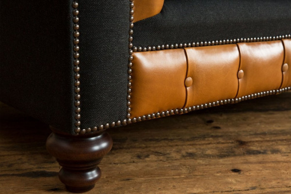 jvmoebel ® Lieder Sofa Canapé - Design Polster Zweesëtzer Canapé Garnitur Braun