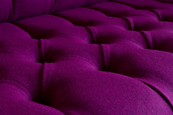 Chesterfield 3 Sëtz Klassesch Luxus Lila Pink Rosa Sofa Couch Textil Couch
