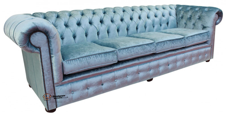 Chesterfield 4 Sëtzer Klassesch Luxus Barock Rokoko Sofa Couch Textil Lieder