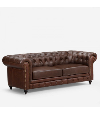 Chesterfield 3 Sëtzer Klassesch Luxus Barock Rokoko Sofa Textil Lieder Canapé Nei