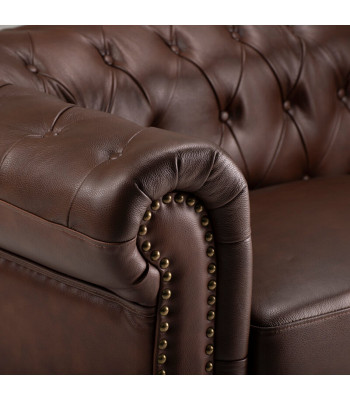 Chesterfield 3 Sëtzer Klassesch Luxus Barock Rokoko Sofa Textil Lieder Canapé Nei