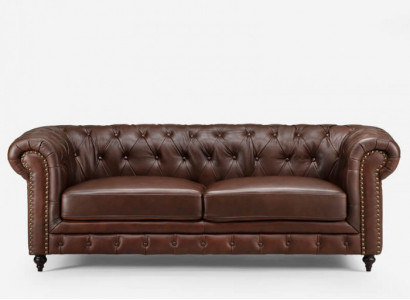 Chesterfield 3 Sëtzer Klassesch Luxus Barock Rokoko Sofa Textil Lieder Canapé Nei