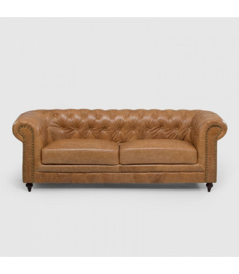 Chesterfield 3-Sëtzer Klassesch Luxus Barock Rokoko Sofa Textil Lieder Couch