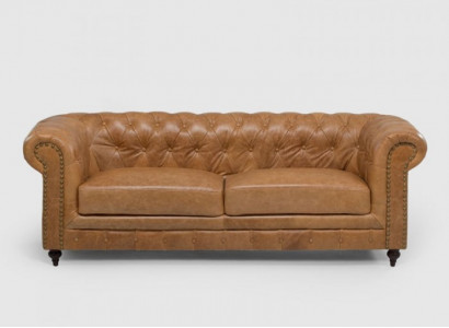 Chesterfield 3-Sëtzer Klassesch Luxus Barock Rokoko Sofa Textil Lieder Couch