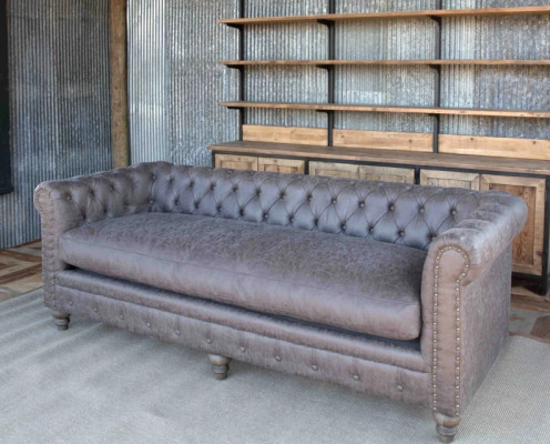 Chesterfield 3-Sëtzer Klassesch Luxus Barock Rokoko Sofa Textillieder Couch