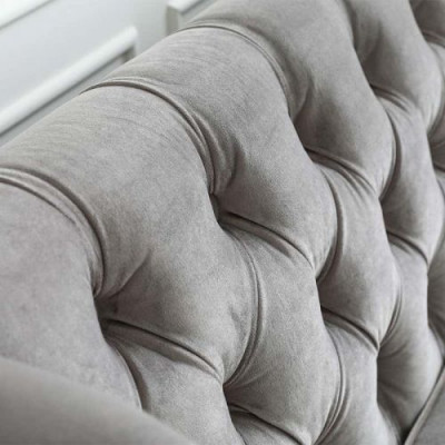 Chesterfield 2-Sëtzer Canapé Stoffcanapé Couch Polster Sëtz Garnitur 2er Canapéen Gro