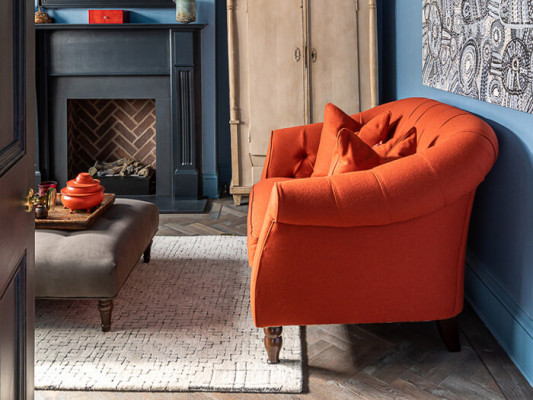 Chesterfield 3-Sëtz Sofa Stoffsofa Couch Polstersëtz Garnitur 3er Sofas Neit