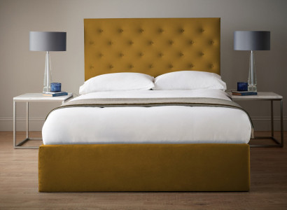 Englescht Chesterfield Bett Designer Polster Better Gestell Textil Stoff Gold