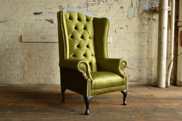 Lounge Oueren Fotell Club Designer Miwwelen Fernseesofa Stull Samt Polster Sëtz Neu