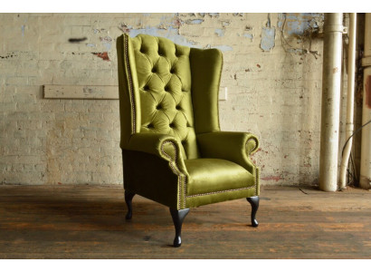 Lounge Oueren Fotell Club Designer Miwwelen Fernseesofa Stull Samt Polster Sëtz Neu