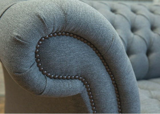 Chesterfield Original Sofa JVMoebel Textil Canapéen Stoff Gro 185cm Canapé Couchen