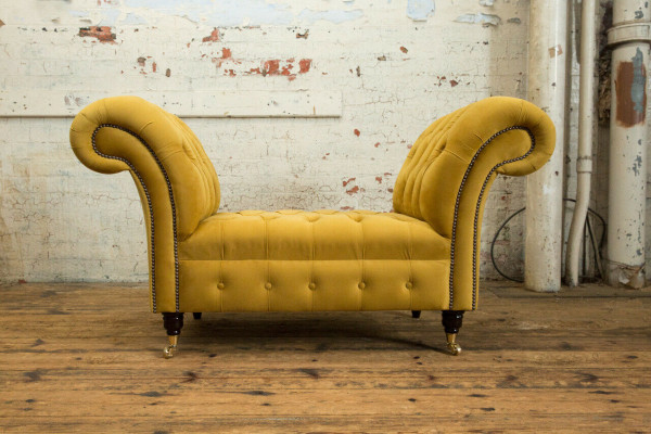 Chesterfield Sofa 1,5 SITZER Polster Designer Sofas Canapé Ensembel Bank Sitz